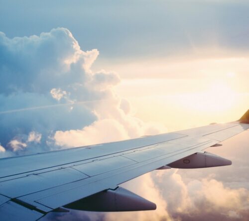 Flugzeug Sonnenuntergang